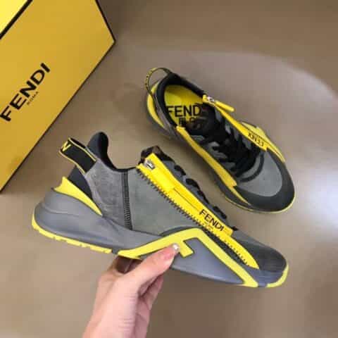 FENDI芬迪   F D春夏新品男士一脚蹬运动鞋