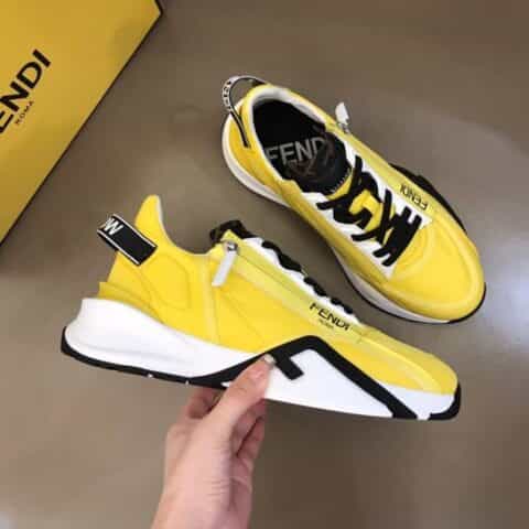 FENDI芬迪   F D春夏新品男士一脚蹬运动鞋