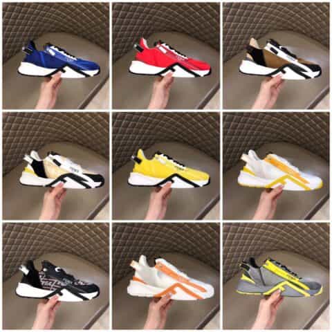 FENDI芬迪   F D春夏新品男士一脚蹬运动鞋