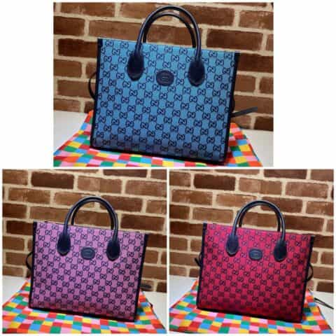 GUCCI古驰GG Multicolor系列小号托特包659983