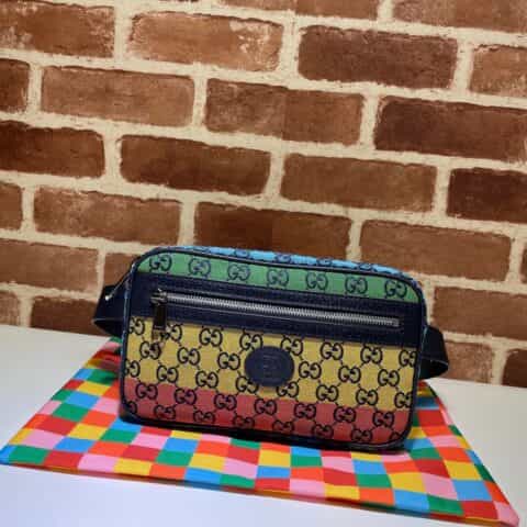 GUCCI古驰GG Multicolor系列腰包658657