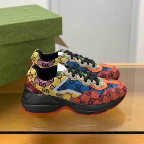 Gucci古驰   经典双G字母交织图案G家男女款复古运动鞋