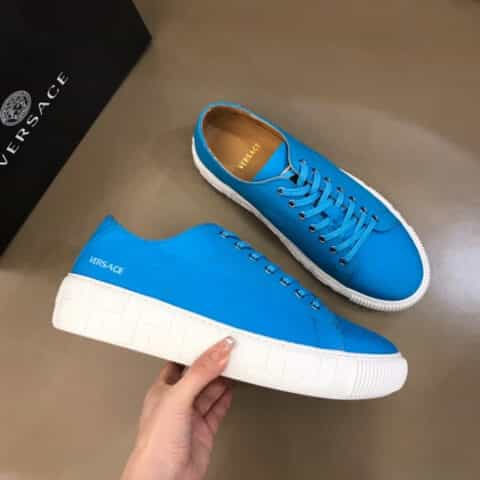 Versace范思哲   线条和中底希腊回纹图案新款Greca运动鞋