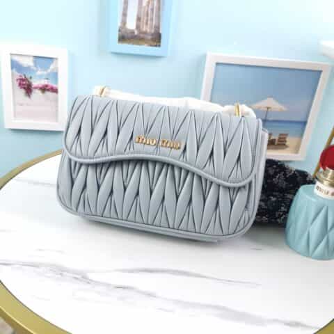 MIUMIU缪缪顶级进口Matelasse小羊皮单肩斜挎包5BD140