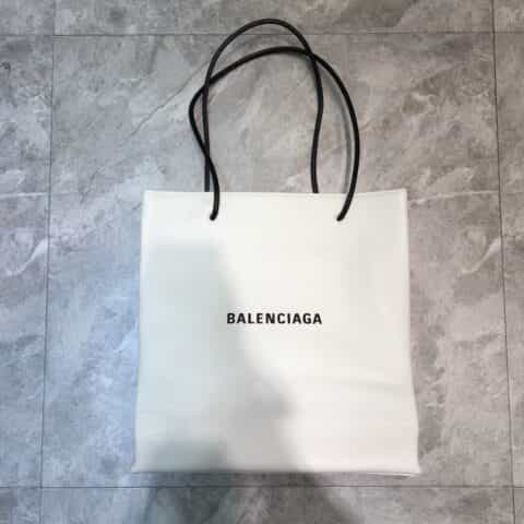 BALENCIAGA巴黎世家进口头层荔枝纹皮购物袋
