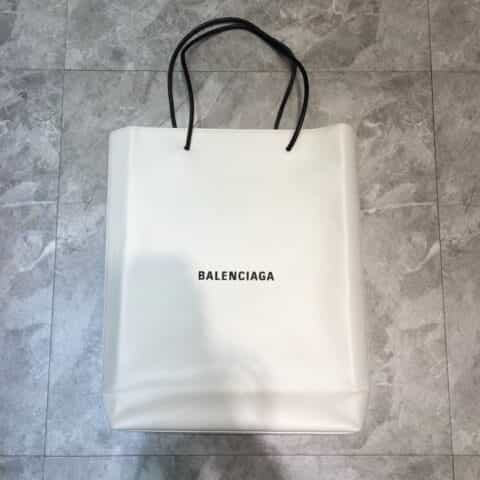 BALENCIAGA巴黎世家进口头层荔枝纹皮购物袋