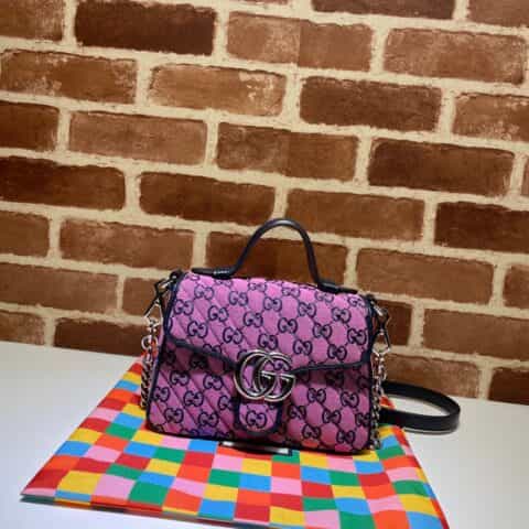 GUCCI古驰GG Multicolor系列GG Marmont迷你手提包583571