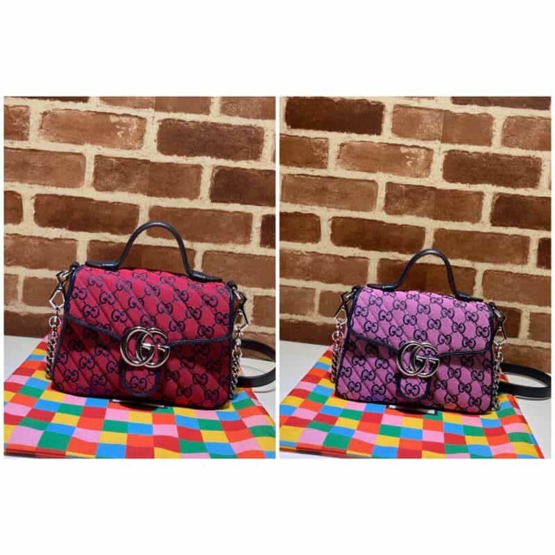 GUCCI古驰GG Multicolor系列GG Marmont迷你手提包583571