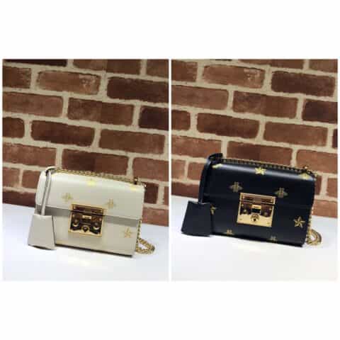GUCCI古驰Padlock系列蜜蜂星星小号肩背包432182