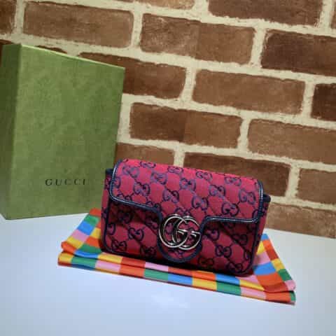 GUCCI古驰GG Multicolor系列GG Marmont超迷你手袋476433