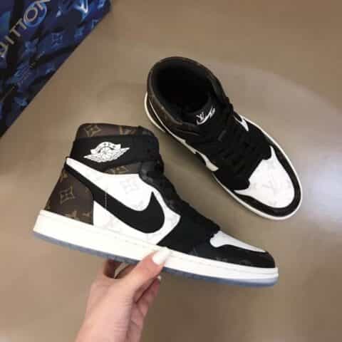 L.v& Nike   由小牛皮制成联名系带高帮运动鞋球鞋