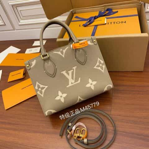 Louis Vuitton LV Onthego小号Tote包 M45779灰色