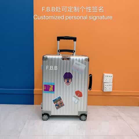 RIMOWA X上海城市系列高端阳极氧化铝四轮拉杆箱