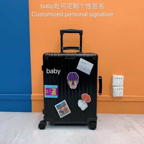 RIMOWA X上海城市系列高端阳极氧化铝四轮拉杆箱