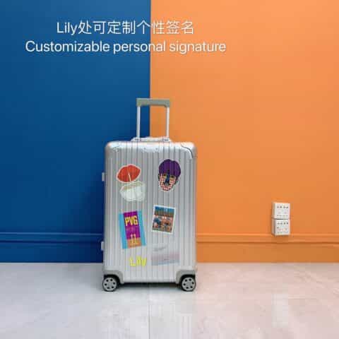 RIMOWA X上海城市系列高端阳极氧化铝四轮拉杆箱