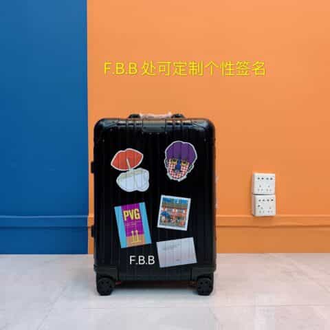 RIMOWA X上海城市系列高端阳极氧化铝四轮拉杆箱