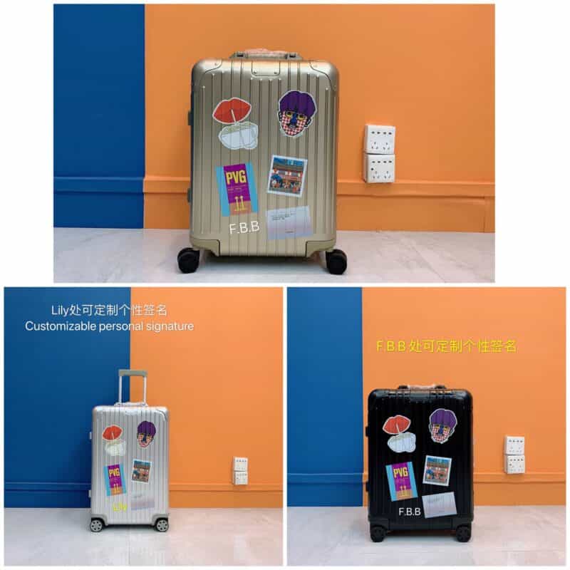 RIMOWA X上海城市系列高端阳极氧化铝四轮拉杆箱