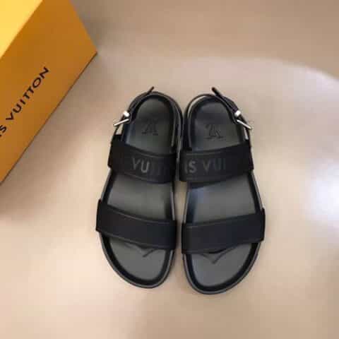 LV/路易威登   原版高密度帆布织面L 牌奢品男士拖鞋