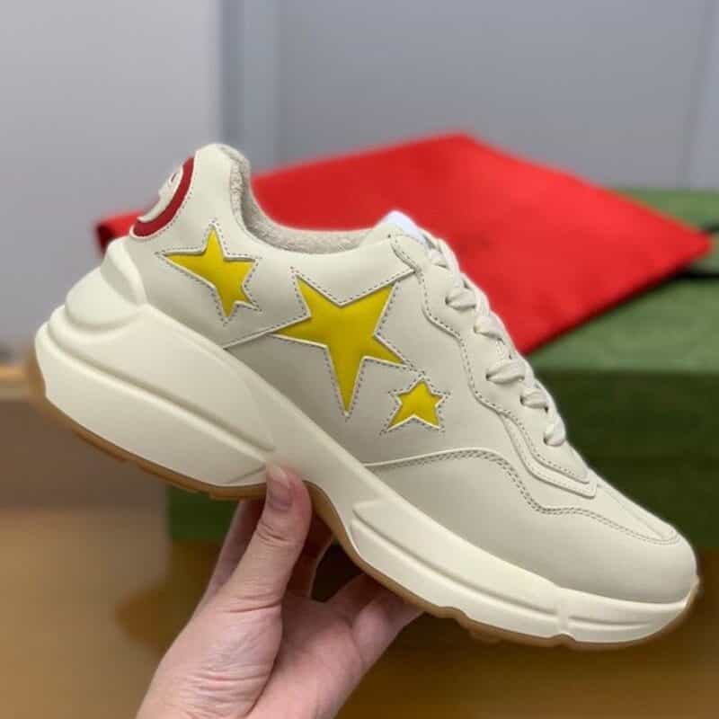 GUCCI古驰   镶嵌互扣式双G和星星复古老爹鞋休闲运动鞋