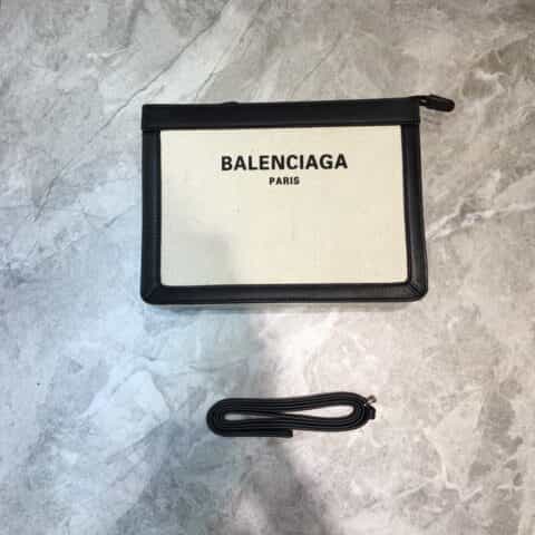 Balenciaga巴黎世家nevy box帆布拼皮信封包