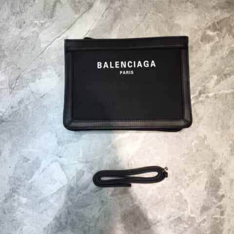 Balenciaga巴黎世家nevy box帆布拼皮信封包