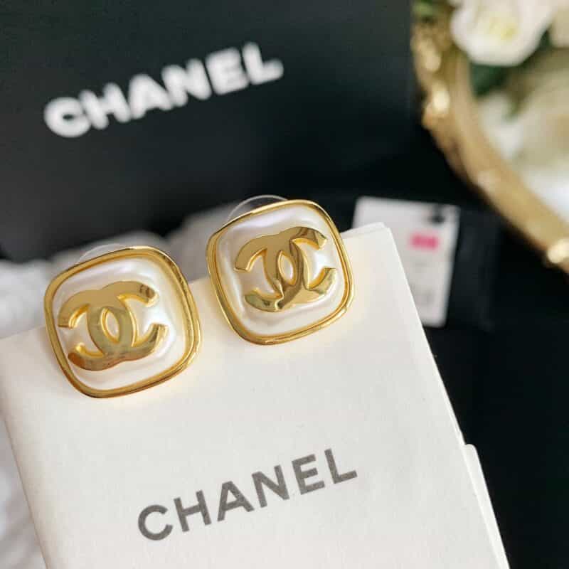 新款 CHANEL香奈儿双c耳钉耳环