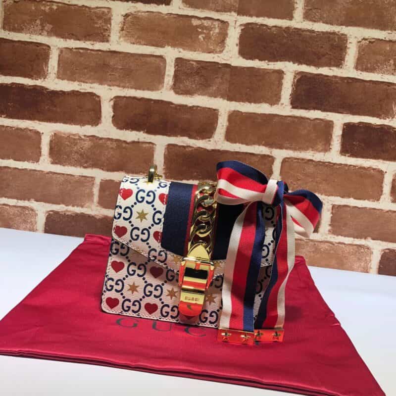 GUCCI古驰爱心款链条单肩斜挎包431666