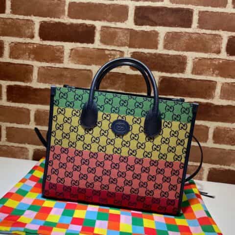 GUCCI古驰GG Multicolor系列小号托特包659983