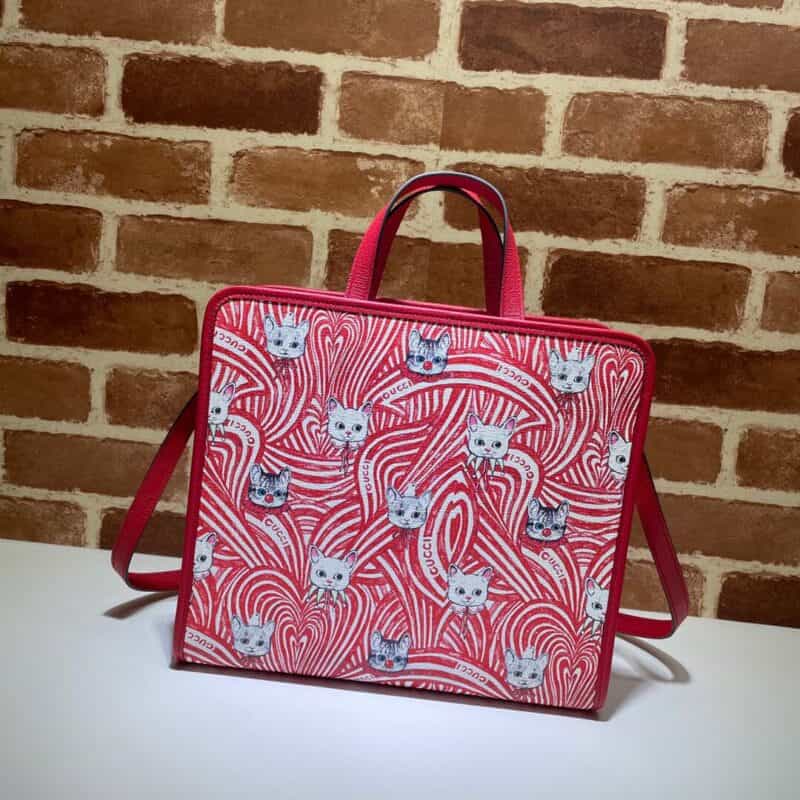 GUCCI古驰猫咪印花儿童托特包630542