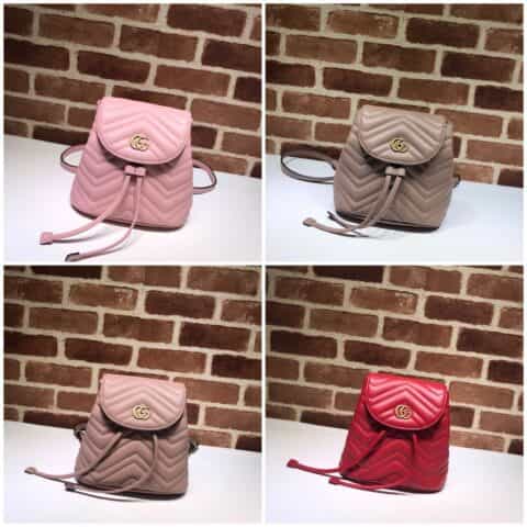 GUCCI古驰2018早秋新款Marmont背包双肩包528129