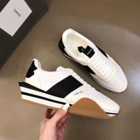 TOMFORD   鞋面头层牛皮撞色男士休闲运动鞋