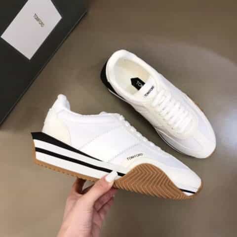 TOMFORD   鞋面头层牛皮撞色男士休闲运动鞋
