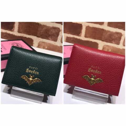 GUCCI古驰皮革饰蝙蝠女士钱包516938
