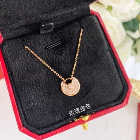 CARTIER卡地亚满钻护身符项链