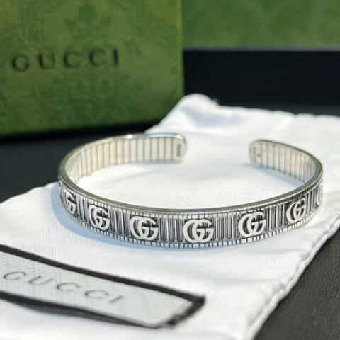 新款Gucci古驰双G纯银手镯 戒指