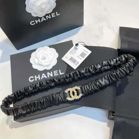 2021新款CHANEL香奈儿双c满钻小羊皮腰带