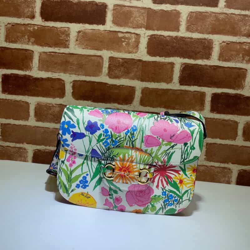 艺术家Ken Scott印花系列Gucci 马衔扣1955肩背包602204