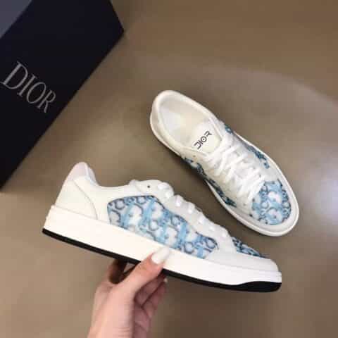 DIOR迪奥   透气网纱拼接头层牛皮低帮B27休闲运动鞋