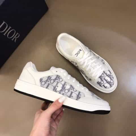 DIOR迪奥   透气网纱拼接头层牛皮低帮B27休闲运动鞋