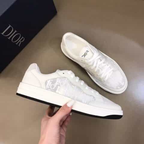 DIOR迪奥   透气网纱拼接头层牛皮低帮B27休闲运动鞋