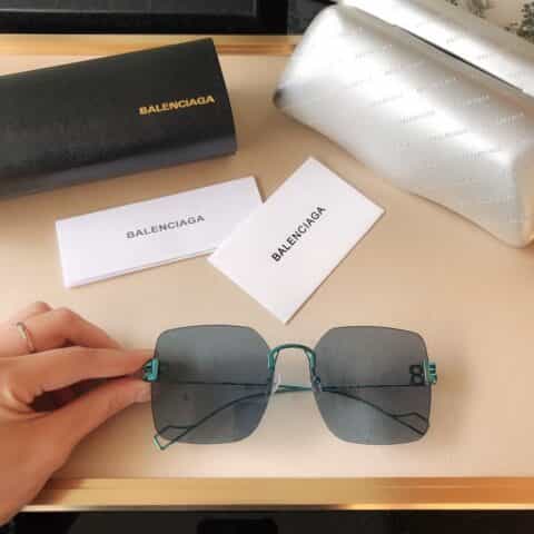 BALENCIAGA巴黎世家镜腿金属双B字母logo太阳眼镜