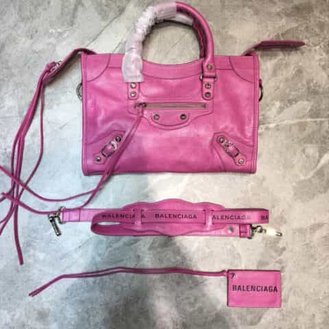Balenciaga巴黎世家爆裂纹牛皮机车包084669 084332