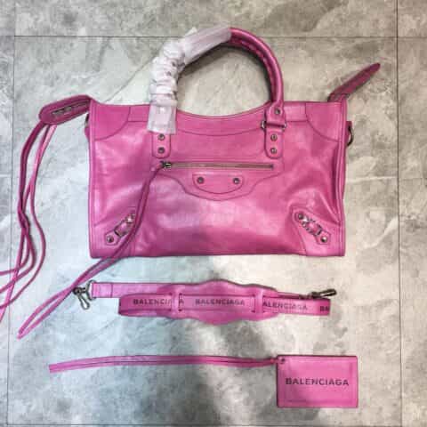 Balenciaga巴黎世家爆裂纹牛皮机车包084669 084332