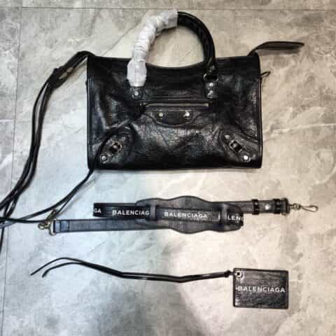 Balenciaga巴黎世家爆裂纹牛皮机车包084228 084669 084332
