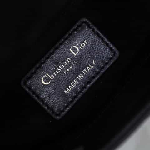 Lady Dior Mini珐琅扣小羊皮戴妃包 M0505黑色