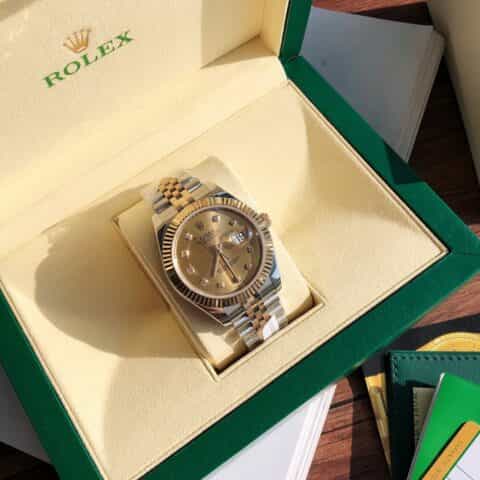 ROLEX- 劳力士日志型18k金男款41mm装载瑞士ETA-2824机芯腕表