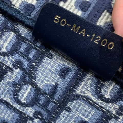 Dior蓝色刺绣Oblique印花Book Tote手袋 M1296ZRIW_M928
