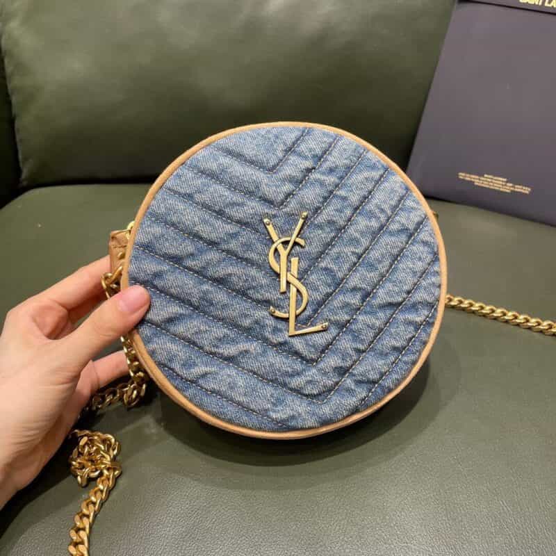 Saint laurent Ysl Vinyle小圆包 610436牛仔布