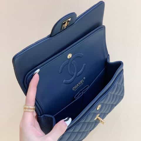 Chanel CF23 Classic flap bag A01113深蓝色