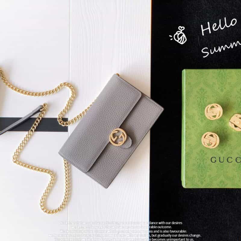 Gucci woc链条包 510314灰色